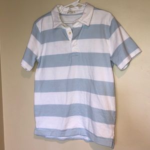J. Crew Crewcuts blue/white striped dressy polo